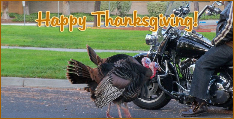 Happy Thanksgiving and Sell Your Motorcycle to Us!